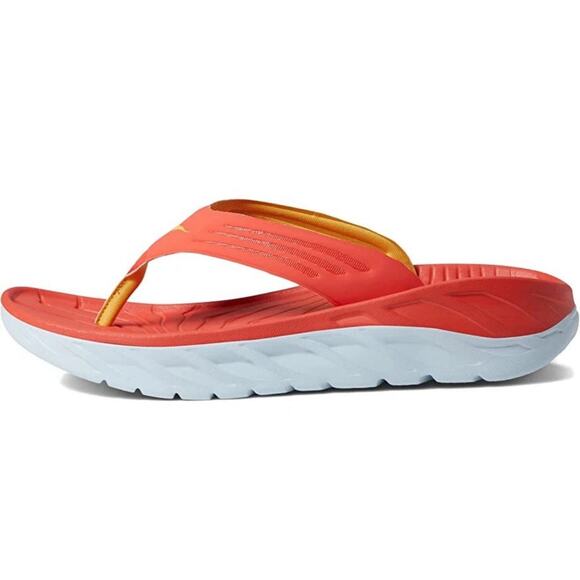 MEN'S HOKA ONE ONE ORA RECOVERY Fiesta Amber Yellow Sandals Size 10 - Picture 2 of 6